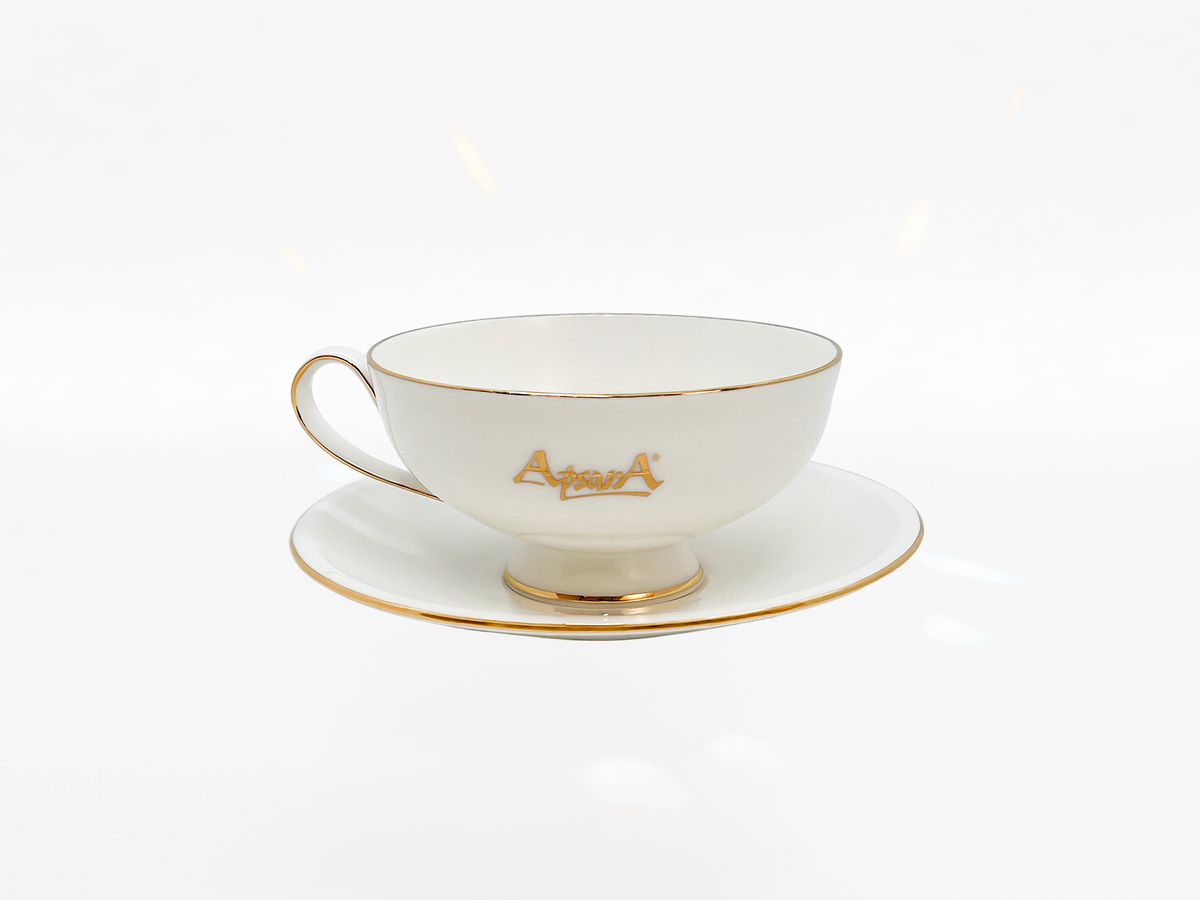 Apsara tasīte ar apakštasīti porcelāna